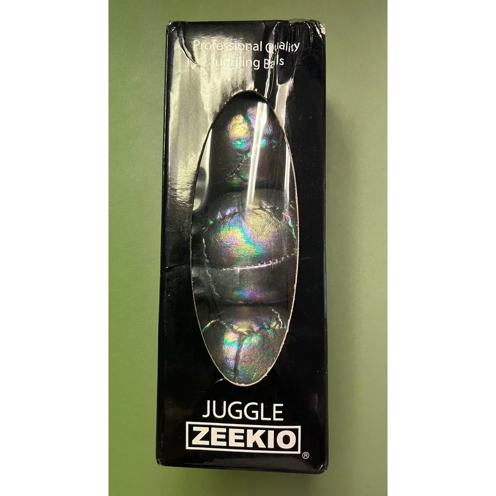 Zeekio Juggling Balls 3 Pack Color Metallic Cosmo Leather Professional New